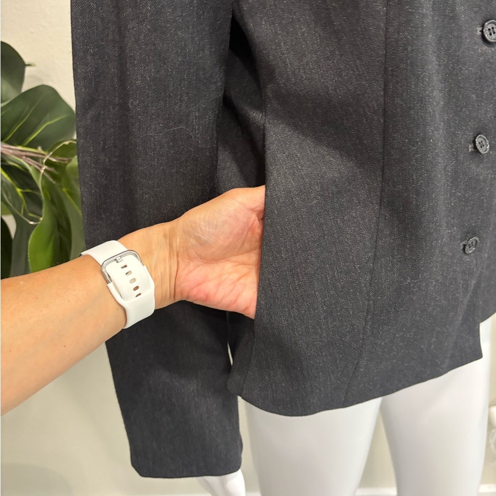 Sisley Made in Italy Wool Stretch Blazer Womens Size 8 Single Breasted 4 Button - Picture 5 of 13